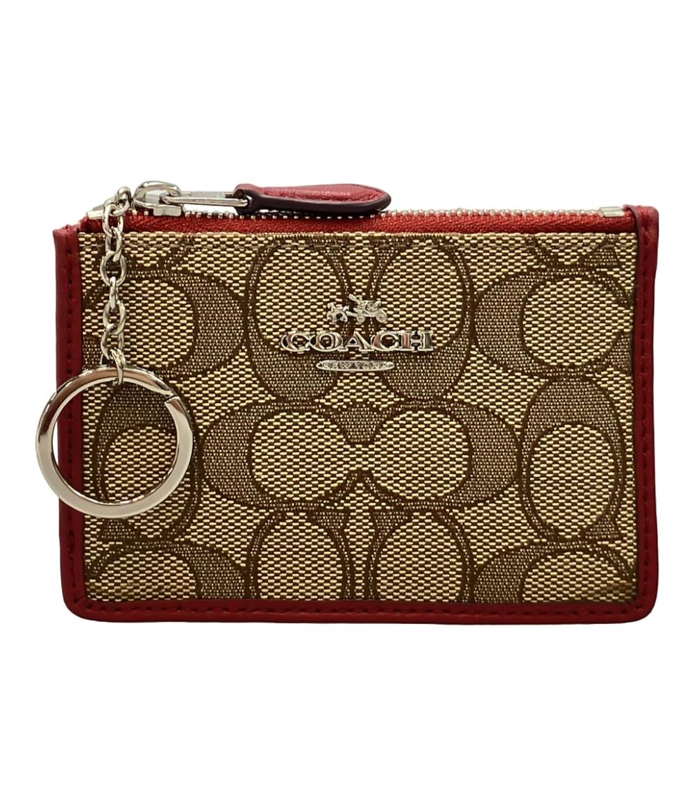 COACH コインケース フラグメントケース  キーリング付き シグネチャー レディース コーチ