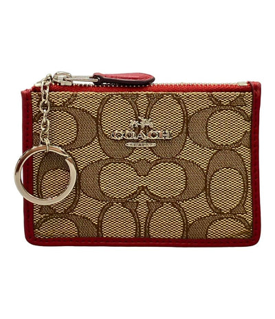 COACH コインケース フラグメントケース  キーリング付き シグネチャー レディース コーチ