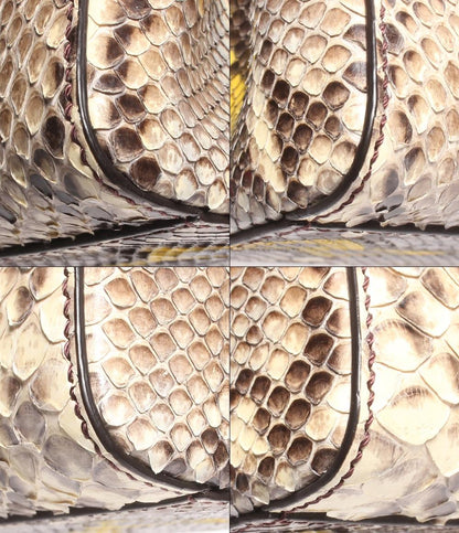 フェンディ ショルダーバッグ ハンドバッグ シルバー金具 ミニピーカブー パイソン 8BN244 レディース FENDI