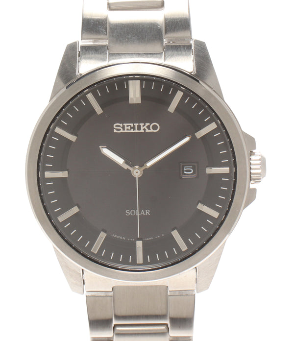 美品 SEIKO 腕時計 スピリット ソーラー ブラック V147-0AV0 メンズ セイコー