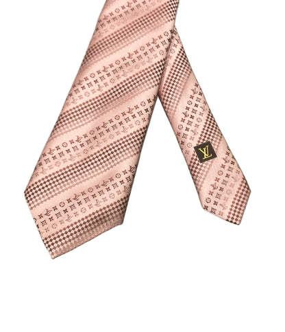 美品 LOUIS VUITTON ネクタイ シルク 100% クラヴァット パーティー モノグラム M72639 メンズ ルイ・ヴィトン