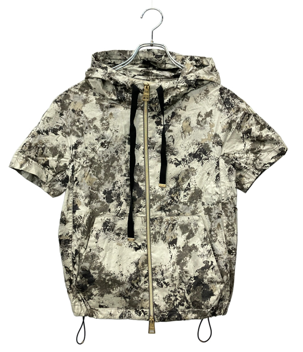Herno 半袖パーカー カモフラージュプリント レディース SIZE 42 (S) ヘルノ