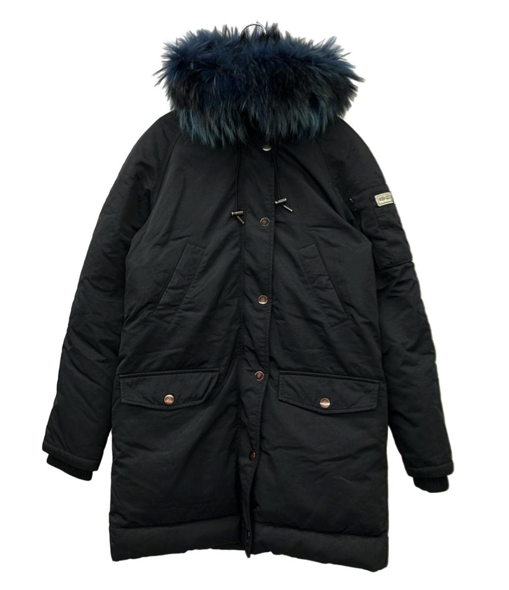 KENZO ダウンジャケット フードファー付き ミドル丈 F8620U019551 レディース SIZE XS ケンゾー