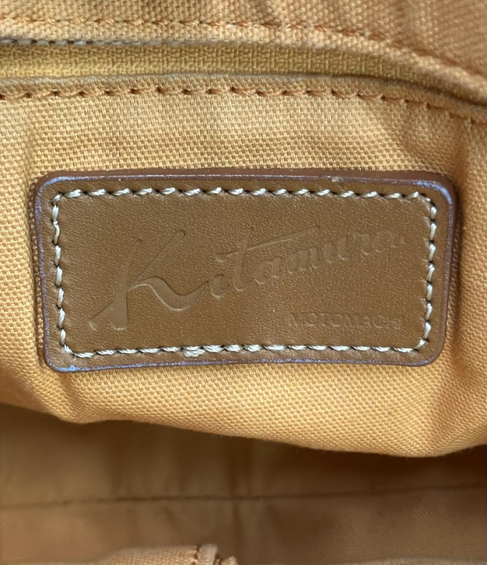 Kitamura ハンドバッグ キャンバス レザー レディース キタムラ
