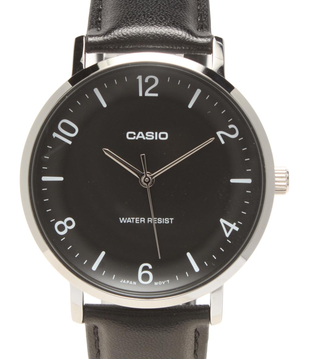 CASIO 腕時計 クオーツ ブラック MTP-VT03 メンズ カシオ