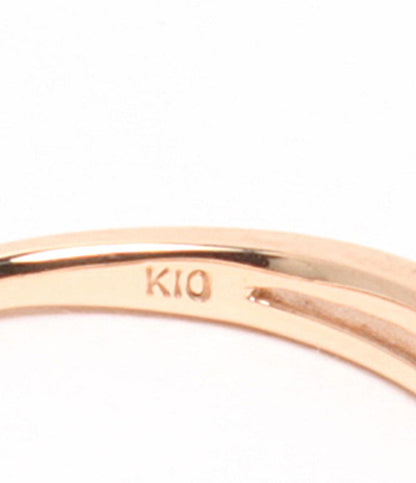 美品 カナルヨンドシー ピンキーリング 指輪 K10 ダイヤ レディース SIZE 3号 canal4℃