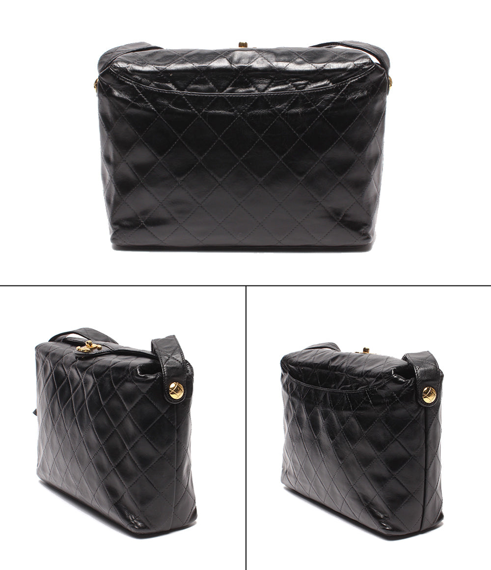 CHANEL ショルダーバッグ 肩掛け 斜め掛け ゴールド金具 2番台 マトラッセ レディース シャネル