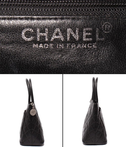 CHANEL ハンドバッグ トートバッグ マトラッセ キャビアスキン 復刻トート ココマーク シルバー金具 6番台 A01804 レディース シャネル