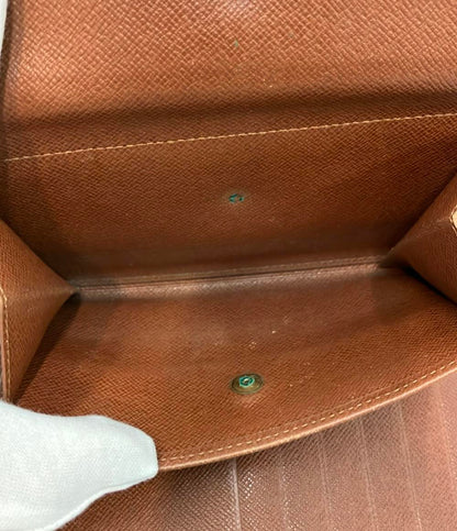 訳あり LOUIS VUITTON 三つ折り財布 ポルト トレゾール エテュイ パピエ モノグラム M61202 レディース メンズ ルイ・ヴィトン