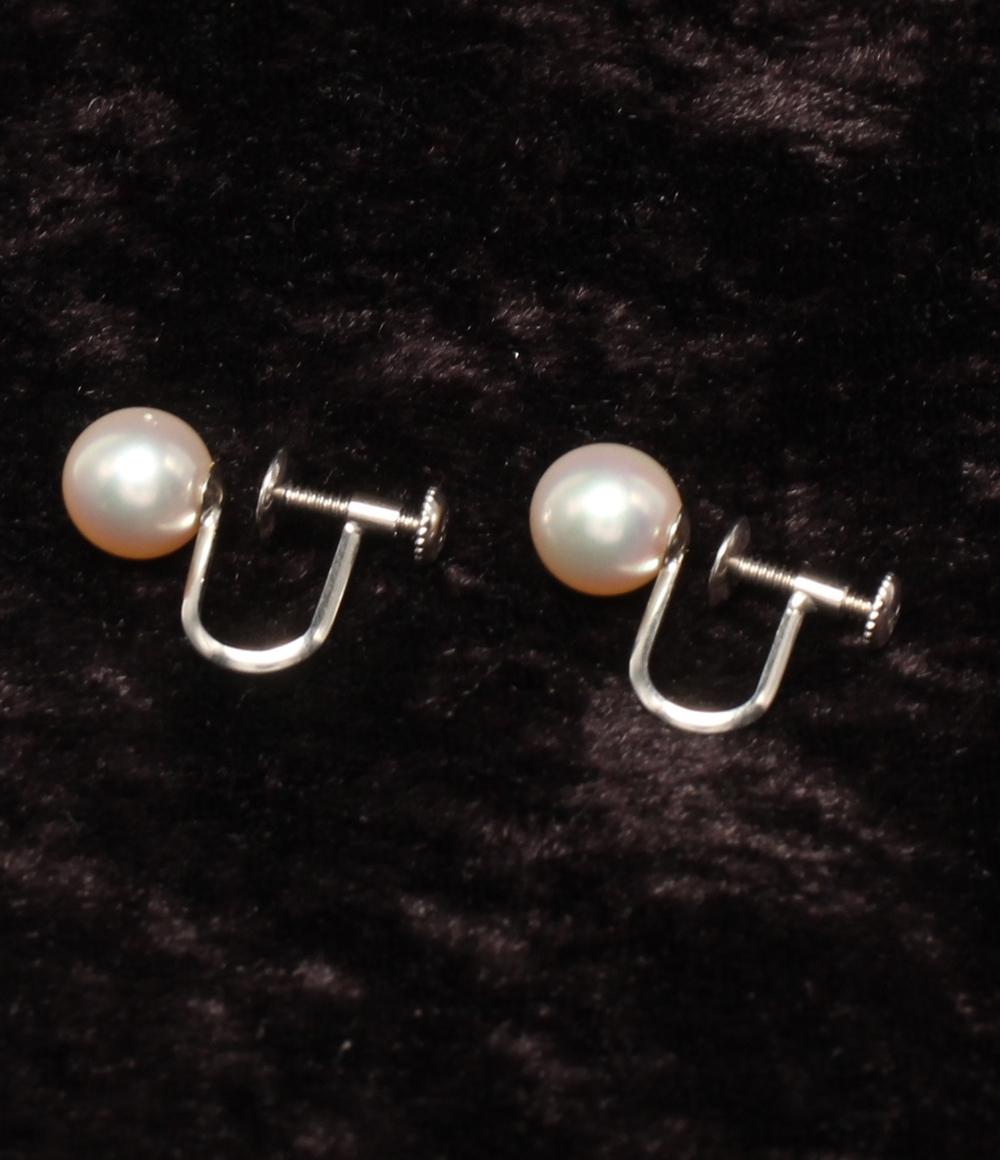 イヤリング K14WG パール 7.6mm レディース