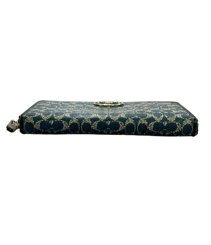 COACH ラウンドファスナー長財布 ミニシグネチャー 52456 レディース コーチ