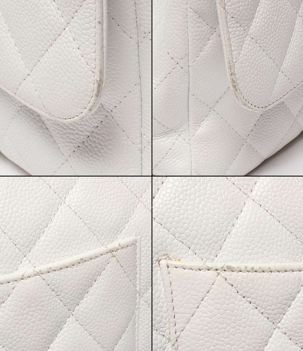 シャネル チェーンショルダーバッグ シルバー金具 ダブルチェーン キャビアスキン デカマトラッセ 30 レディース CHANEL