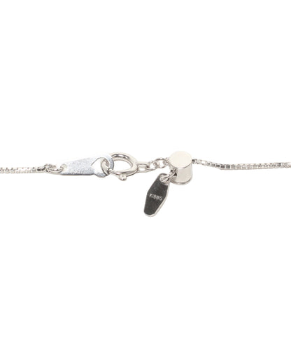 美品 ネックレス K18WG パール9.0mm 9.8mm ダイヤ0.40ct レディース