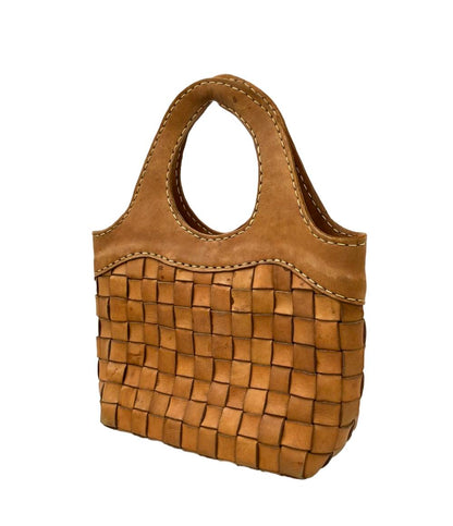 ロビタ 編み込みレザーミニハンドバッグ レディース robita