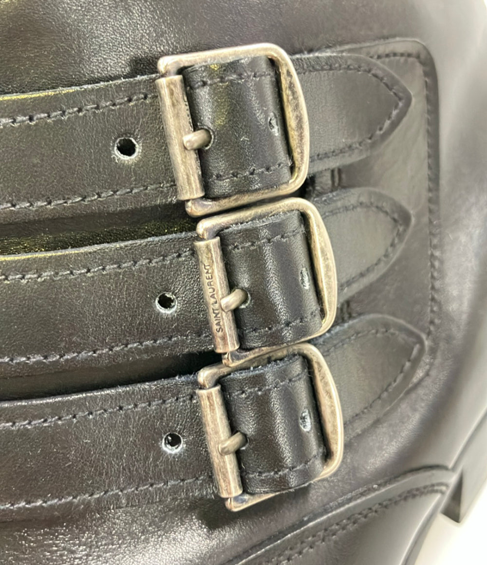 SAINT LAURENT PARIS ショートブーツ レオパード メンズ SIZE 42 (27cm) サンローランパリ