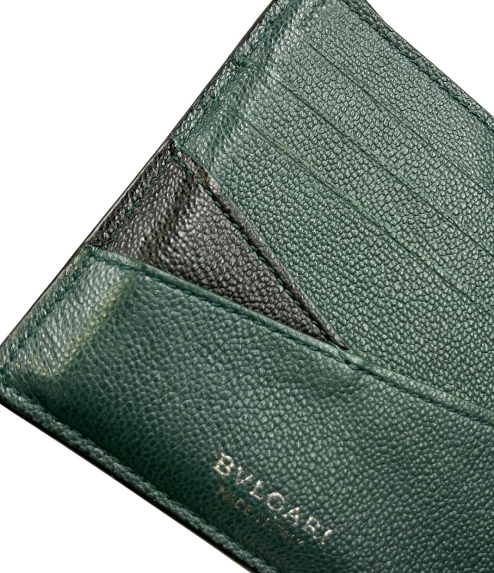 BVLGARI ブルガリ 財布・ケース  緑 【古着】【中古】【送料無料】 BVLGARI - BVLGARI ブルガリ カードケース 緑 【古着】【中古】【送料
