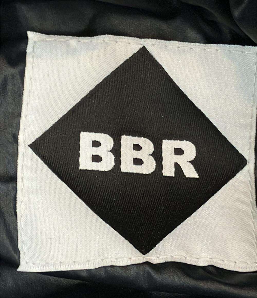 BBR ダウンコート  BARKB-RULES ナイロンニット切替 ダッフル タグ バッジ付き ブラック グレー LONG DUFFLE COAT 001470124-0001 メンズ SIZE M BBR