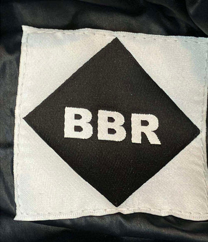 BBR ダウンコート  BARKB-RULES ナイロンニット切替 ダッフル タグ バッジ付き ブラック グレー LONG DUFFLE COAT 001470124-0001 メンズ SIZE M BBR