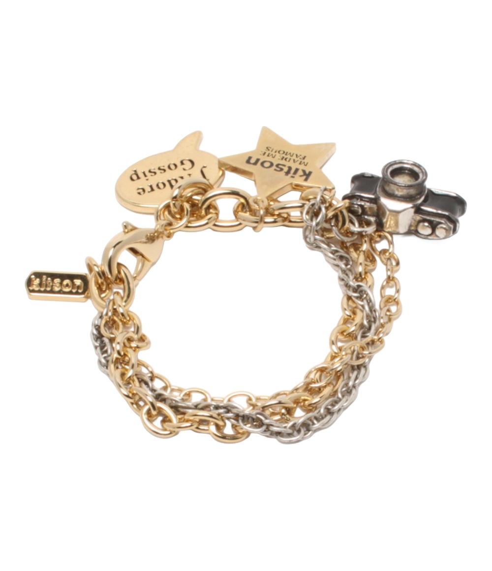 キットソン ブレスレット 2連 チャーム カメラモチーフ レディース kitson