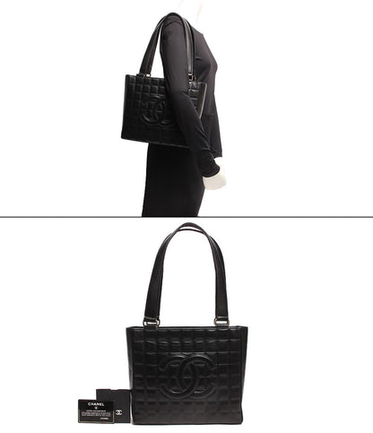 シャネル レザートートバッグ ョルダーバッグ ココマーク ゴールド金具 チョコバー レディース CHANEL