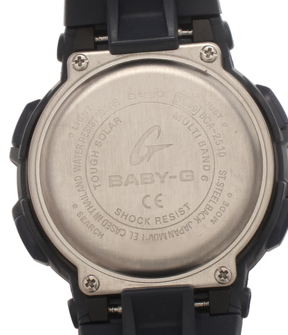 美品 CASIO 腕時計 ソーラー電波 Baby-G ソーラー ネイビー BGA-2510 レディース カシオ