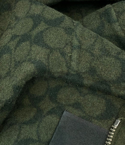 COACH ウールケープ ジップアップ シグネチャー CL278 レディース SIZE XS コーチ