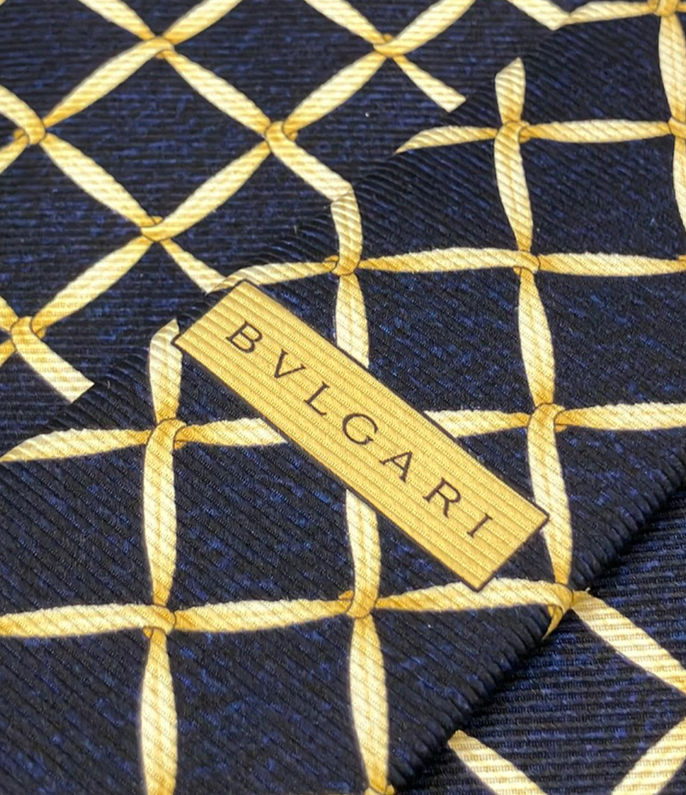 美品 BVLGARI ネクタイ シルク100% メンズ ブルガリ