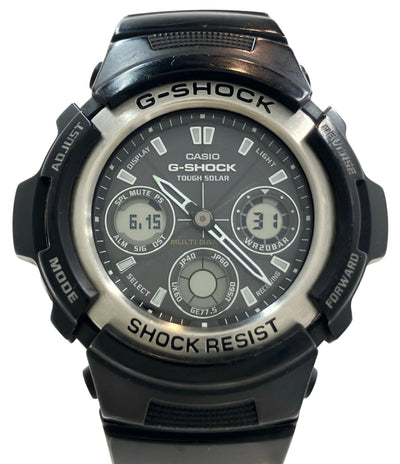 CASIO 腕時計 G-SHOCK ソーラー ブラック AWG-100 メンズ カシオ