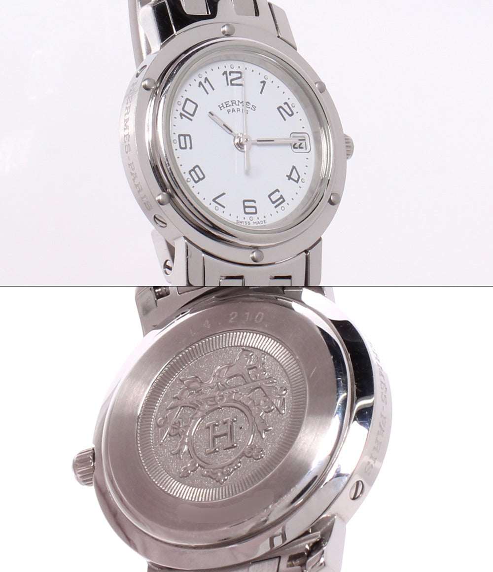 HERMES 腕時計 クリッパー クオーツ ホワイト CL4.210 レディース エルメス