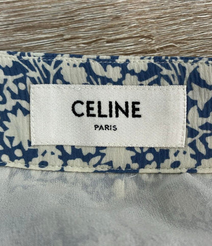 CELINE フレアスカート 花柄 シルク 2J264757L レディース SIZE 40 (L) セリーヌ