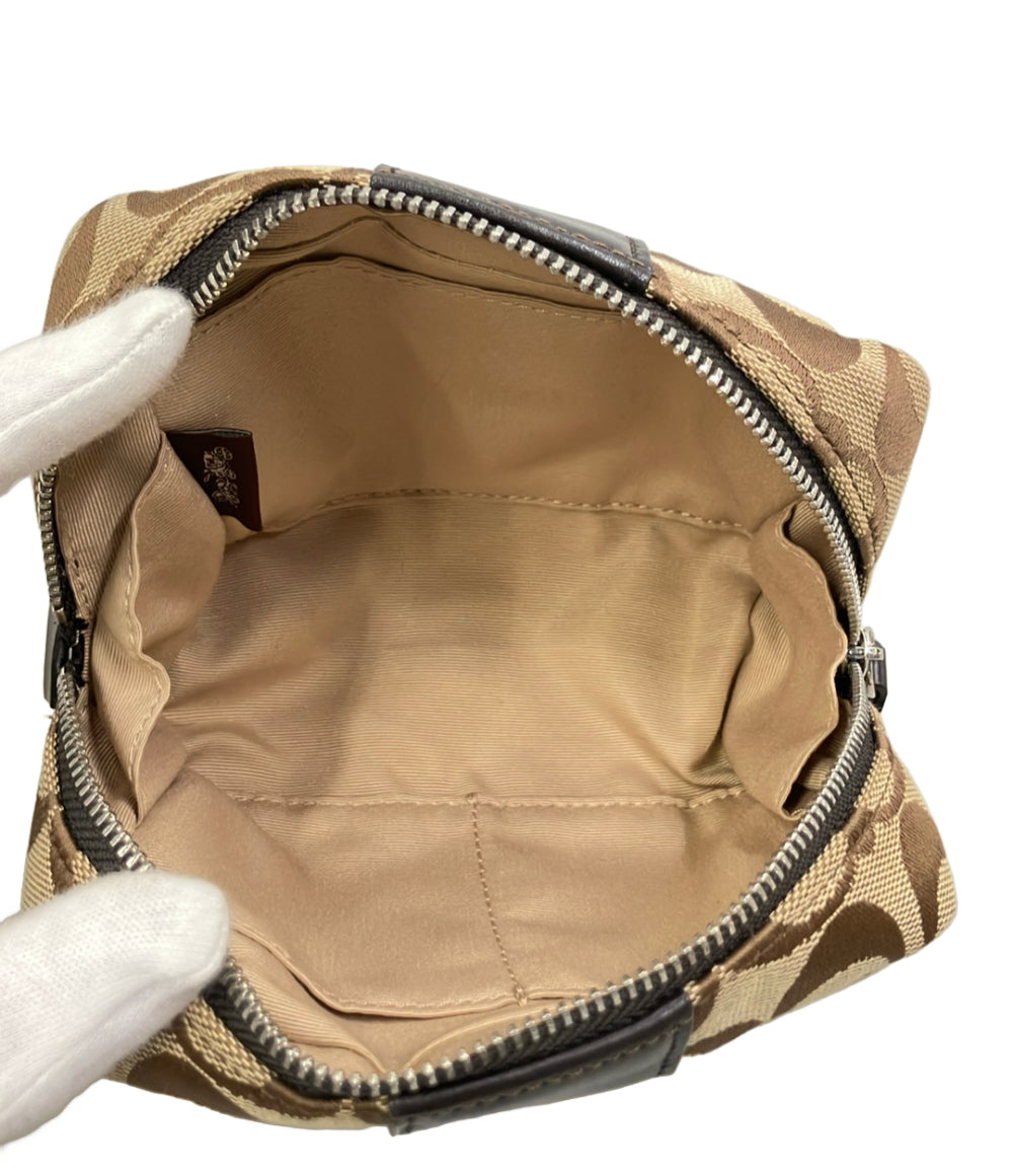 美品 COACH ポーチ コスメポーチ シグネチャー F21497 レディース コーチ