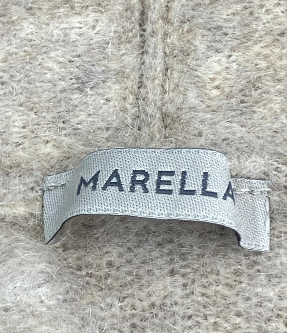 MARELLA 長袖カーディガン アンサンブル モヘア  ウール ロング コート レディース SIZE S マレーラ