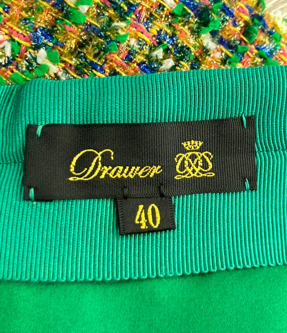 Drawer ツイードジップスカート 6524-266-1658 レディース SIZE 40 ドゥロワー