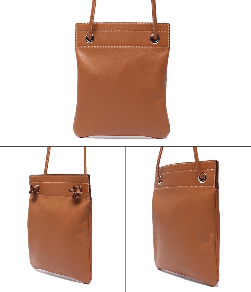 美品 HERMES ショルダーバッグ ヴォー・スイフト シルバー金具 D刻印 肩掛け 斜め掛け サックアリーヌ ミニ H076236CK レディース エルメス