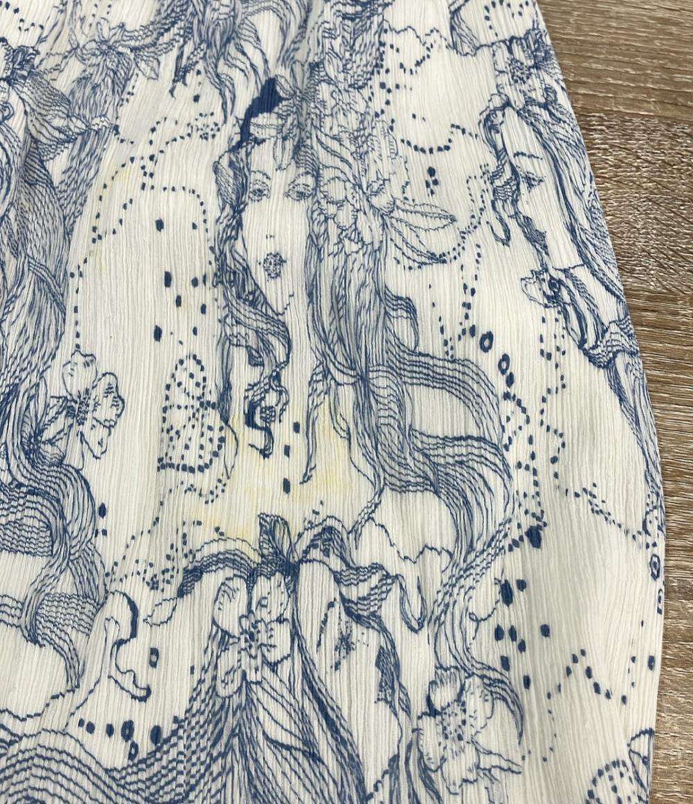 SEE BY CHLOE 長袖ワンピース プリントコットンとシルク混紡クレポンミディドレス CHS21AR00702791J34 レディース SIZE 34 (XS) シーバイクロエ