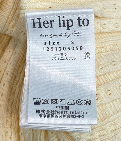 美品 Her lip to 半袖 ワンピース レディース SIZE S ハーリップトゥ