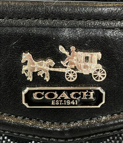 美品 COACH ハンドバッグ アクセサリーポーチ オプアート レディース コーチ