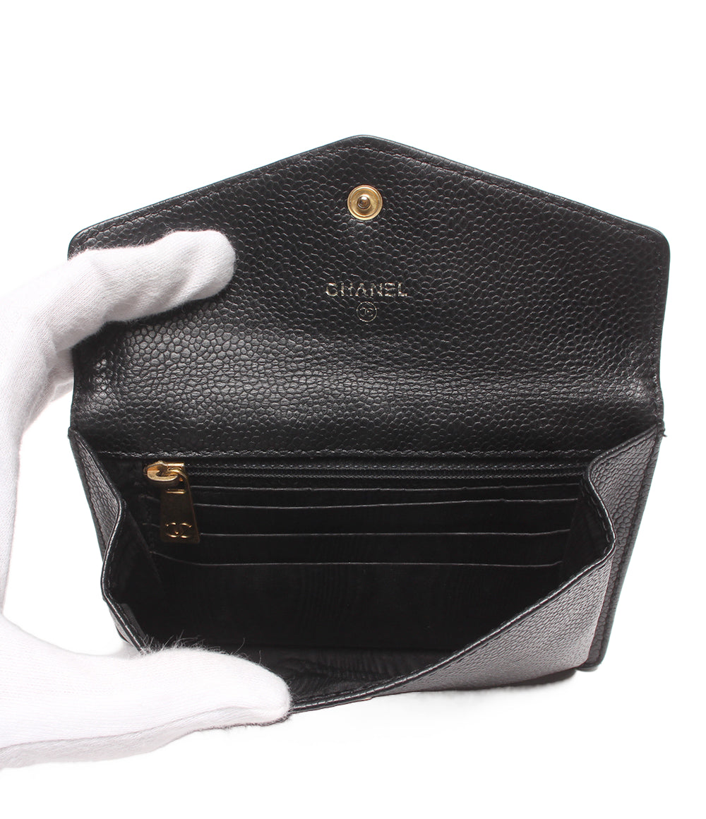 CHANEL コインケース カードケース キャビアスキン ココマーク ゴールド金具 ５番台 レディース シャネル