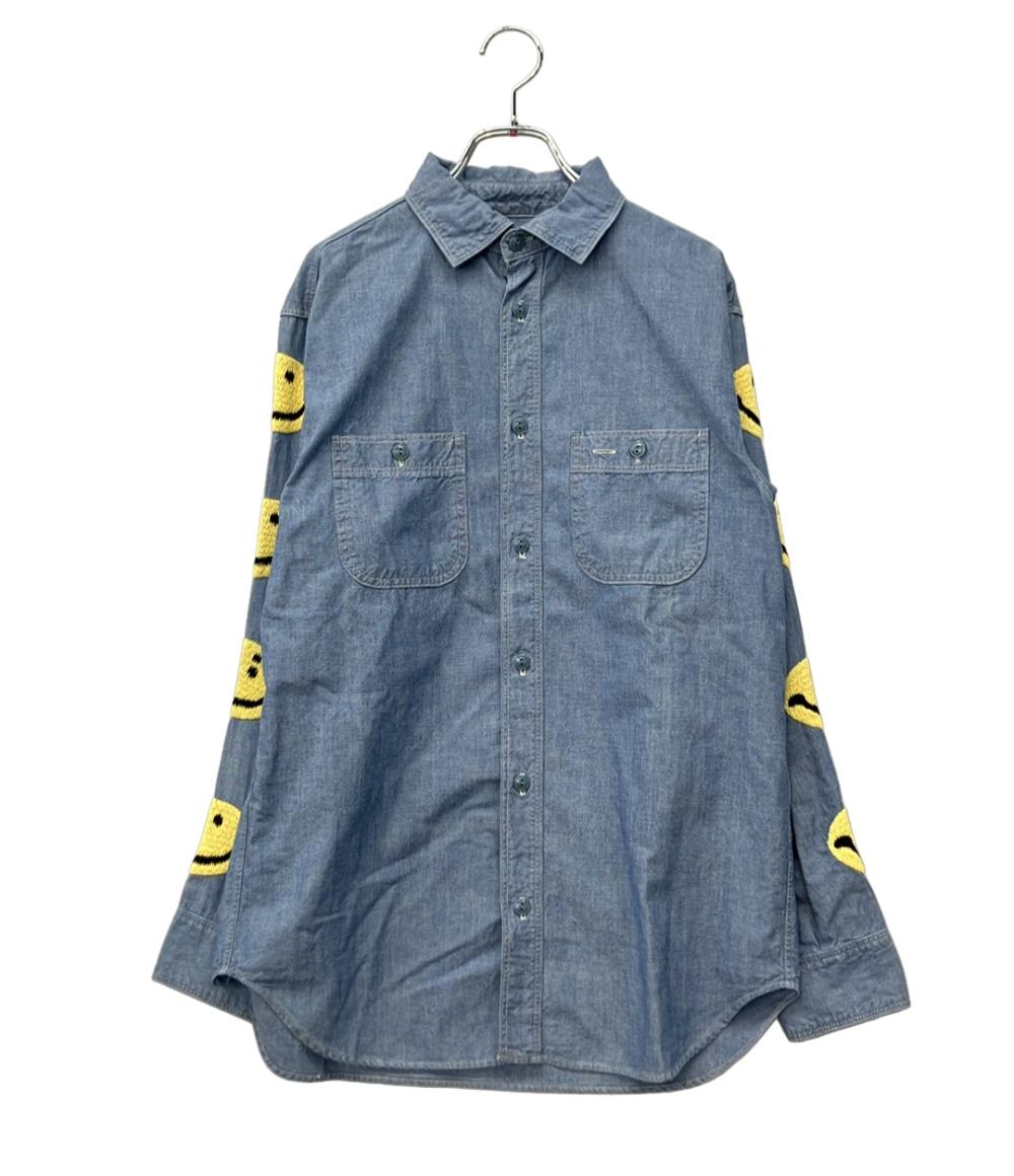 KAPITAL 長袖シャツ SMILE ワークシャツ EK-895 レディース SIZE M キャピタル
