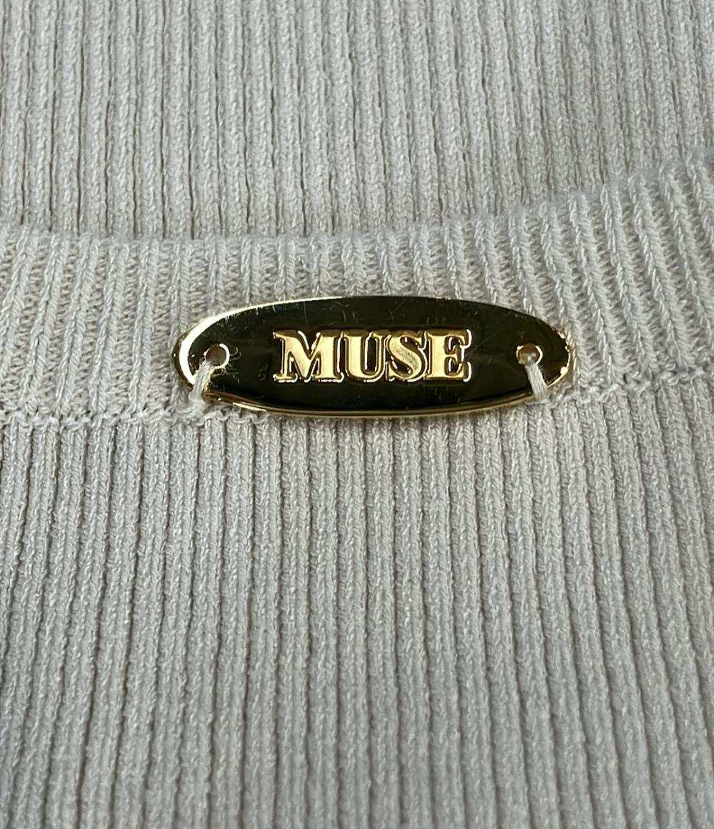 美品 MUSE de Deuxieme Classe 半袖Tシャツ クルーネック レディース ミューズ ドゥ ドゥーズィエム クラスあ