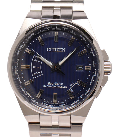 美品 CITIZEN 腕時計 電波ソーラー エコドライブ ソーラー ブラック H145-S116643 メンズ シチズン