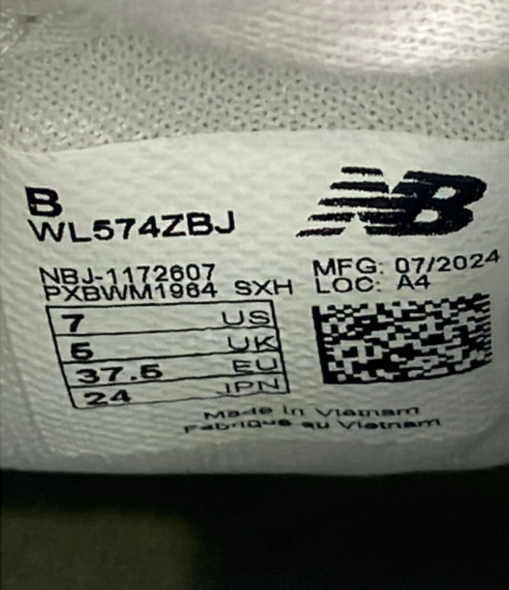 NEW BALANCE ローカット厚底スニーカー WL574ZBJ レディース SIZE 24.0 ニューバランス