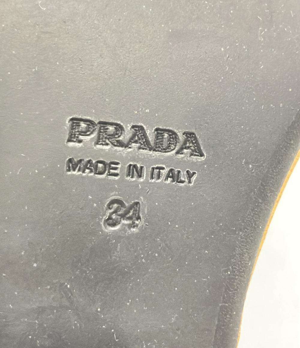 PRADA コルクサンダル スエード フラワーアップリケ レディース SIZE 34 21(cm) プラダ