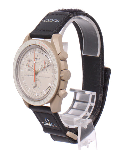 Swatch OMEGA 腕時計 MISSION TO JUPITER ミッション トゥ ジュピター バイオセラミック ムーンスウォッチ クオーツ ベージュ SO33C100 メンズ
