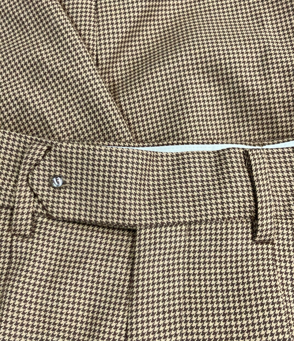 HYKE ハウンドトゥース バレルレッグ パンツ 13359 レディース SIZE S ハイク
