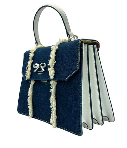 Samantha Thavasa Barbie 2wayハンドバッグ ショルダーバッグ デニム 内側花柄 レディース サマンサタバサ バービー