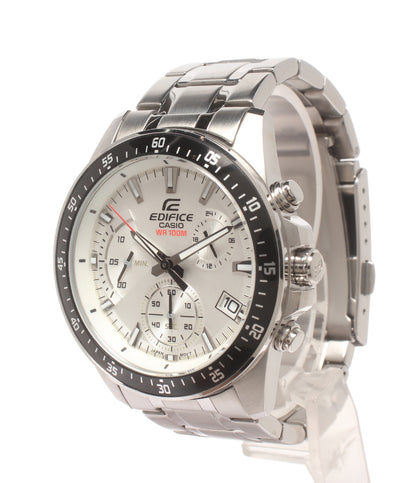 美品 CASIO 腕時計 エディフィス EDIFICE クオーツ シルバー EFV-540 メンズ カシオ