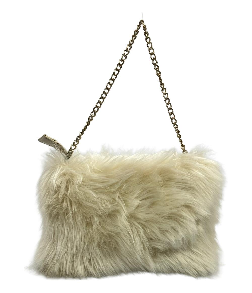 美品 EPOCA ハンドバッグ カラーフェイクファークラッチバッグ 2WAY レディース エポカ