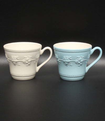 美品 WEDGWOOD マグカップ 2点セット ペア フェスティビティ アイボリー ブルー ウエッジウッド