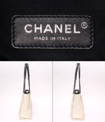CHANEL トートバッグ チェーントートバッグ ショルダーバッグ 肩掛け シルバー金具 23番台 ドーヴィル PM レディース シャネル